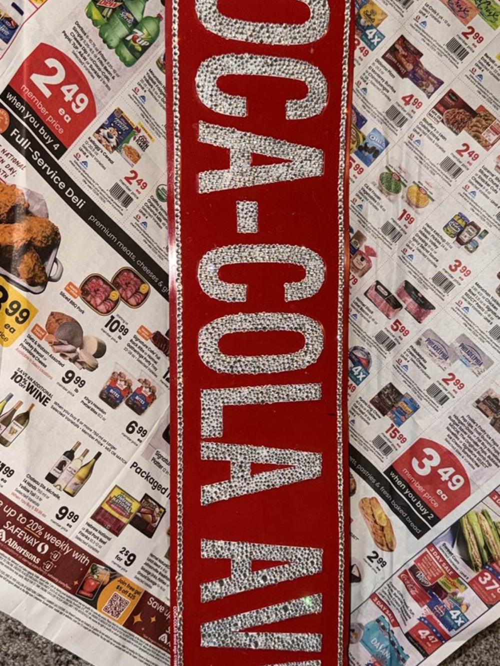 VINTAGE BEDAZZLED COCO COLA sign